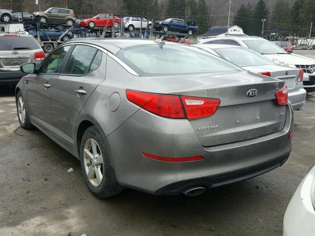 5XXGM4A72EG282993 - 2014 KIA OPTIMA LX GRAY photo 3