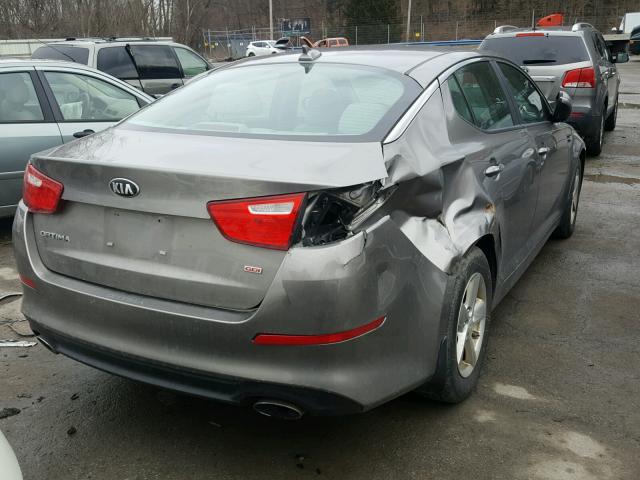 5XXGM4A72EG282993 - 2014 KIA OPTIMA LX GRAY photo 4