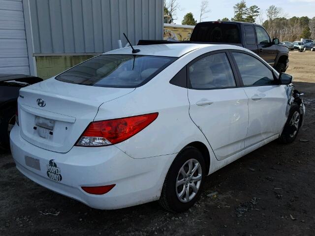 KMHCT4AE1DU506176 - 2013 HYUNDAI ACCENT GLS WHITE photo 4