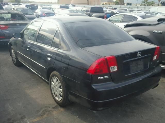 2HGES16594H617988 - 2004 HONDA CIVIC LX BLACK photo 3