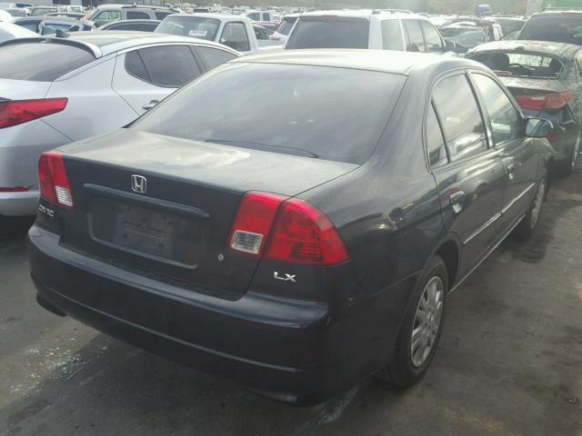 2HGES16594H617988 - 2004 HONDA CIVIC LX BLACK photo 4