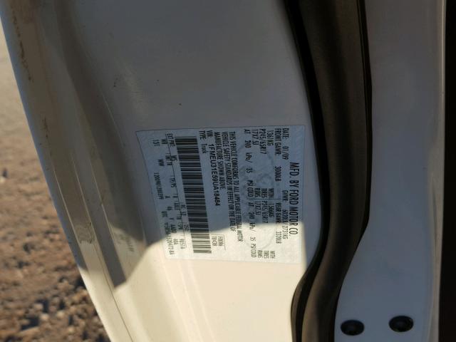 1FMEU31E59UA18484 - 2009 FORD EXPLORER S WHITE photo 10