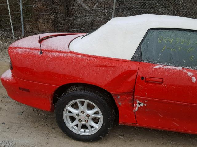 2G1FP32K322124179 - 2002 CHEVROLET CAMARO RED photo 9