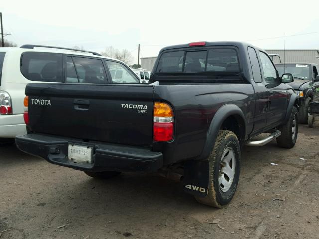 5TEWM72N03Z240332 - 2003 TOYOTA TACOMA XTR BLACK photo 4