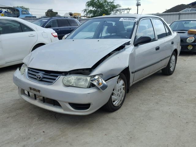 1NXBR12E11Z529153 - 2001 TOYOTA COROLLA CE SILVER photo 2