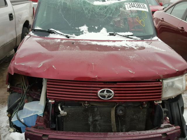 JTLKT324264108384 - 2006 TOYOTA SCION XB MAROON photo 7