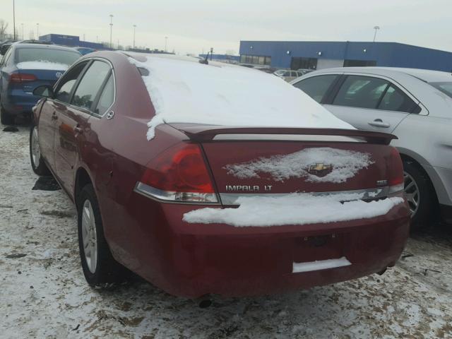 2G1WC583281267422 - 2008 CHEVROLET IMPALA LT RED photo 3