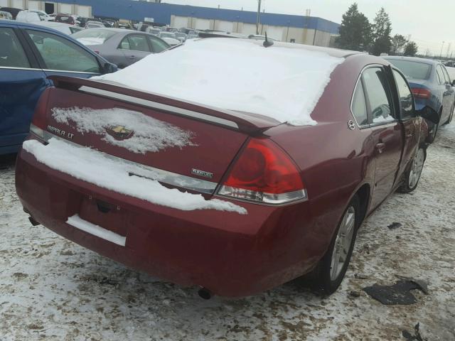 2G1WC583281267422 - 2008 CHEVROLET IMPALA LT RED photo 4