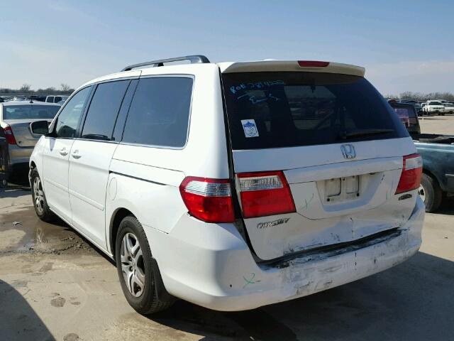 5FNRL38747B051577 - 2007 HONDA ODYSSEY EX WHITE photo 3