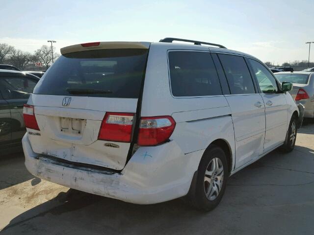 5FNRL38747B051577 - 2007 HONDA ODYSSEY EX WHITE photo 4