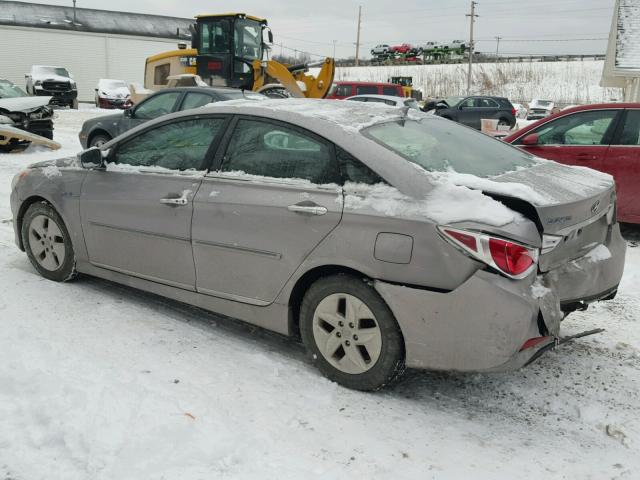 KMHEC4A44BA004888 - 2011 HYUNDAI SONATA HYB GRAY photo 3