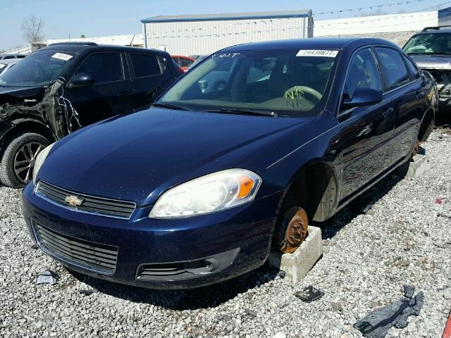 2G1WC583089165909 - 2008 CHEVROLET IMPALA BLUE photo 2