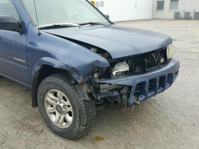 4S2DM58Y744312235 - 2004 ISUZU RODEO S BLUE photo 9