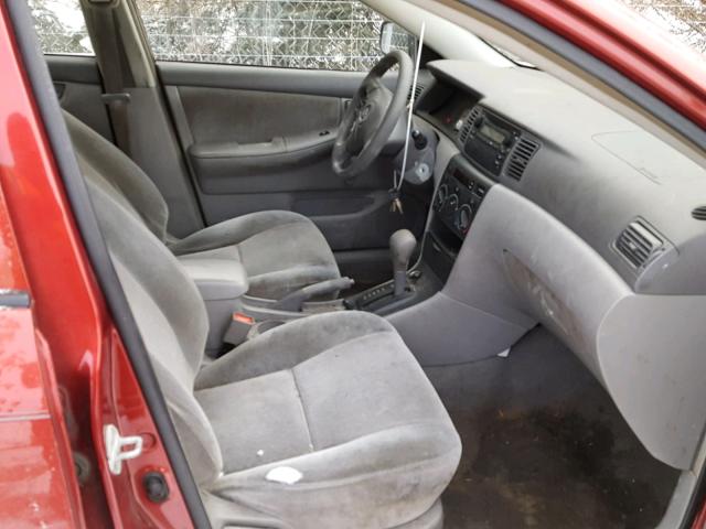 1NXBR32E23Z018596 - 2003 TOYOTA COROLLA CE RED photo 5