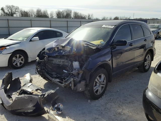 5J6RE3H56BL042145 - 2011 HONDA CR-V EX BLUE photo 2