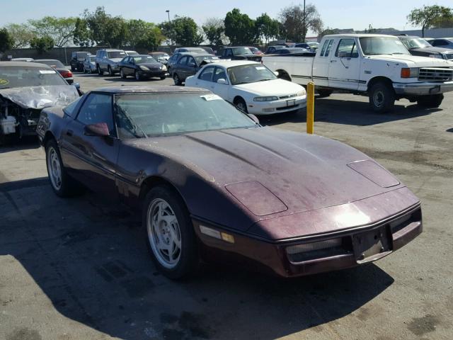 1G1YY2388L5107256 - 1990 CHEVROLET CORVETTE MAROON photo 1