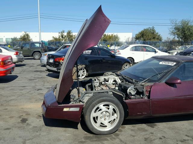 1G1YY2388L5107256 - 1990 CHEVROLET CORVETTE MAROON photo 9