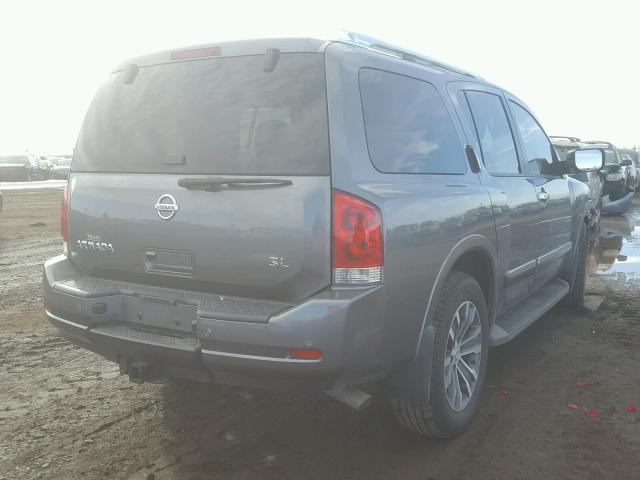 5N1AA0NC8FN612846 - 2015 NISSAN ARMADA SV GRAY photo 4