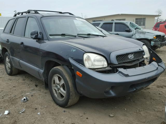 KM8SC13E54U596133 - 2004 HYUNDAI SANTA FE G BLUE photo 1