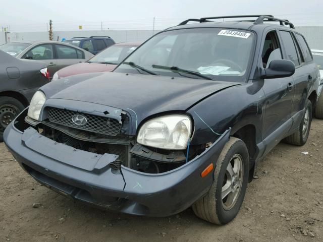 KM8SC13E54U596133 - 2004 HYUNDAI SANTA FE G BLUE photo 2