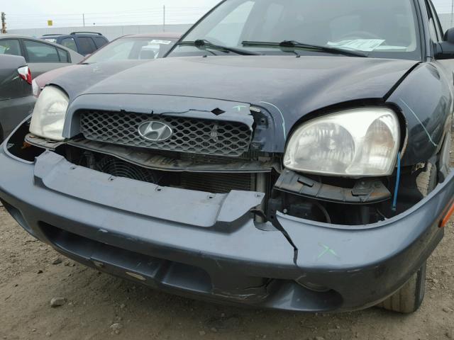 KM8SC13E54U596133 - 2004 HYUNDAI SANTA FE G BLUE photo 9