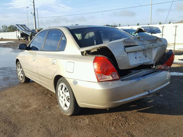 KMHDN46D35U196533 - 2005 HYUNDAI ELANTRA GL BEIGE photo 3