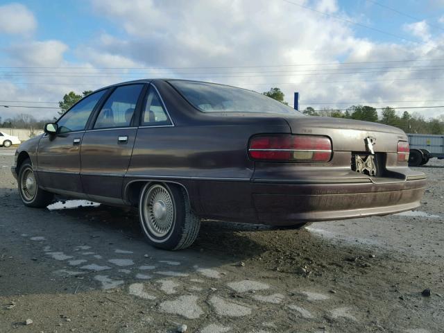 1G1BN53E3MW192721 - 1991 CHEVROLET CAPRICE CL BURGUNDY photo 3