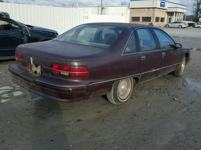 1G1BN53E3MW192721 - 1991 CHEVROLET CAPRICE CL BURGUNDY photo 4