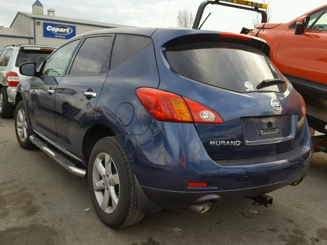 JN8AZ1MU8AW016463 - 2010 NISSAN MURANO S BLUE photo 3