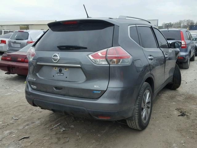 5N1AT2MT8EC795473 - 2014 NISSAN ROGUE S GRAY photo 4