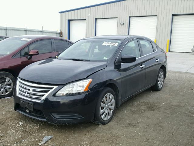 3N1AB7AP9DL683265 - 2013 NISSAN SENTRA S BLACK photo 2