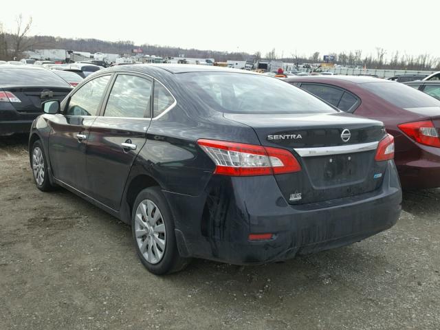 3N1AB7AP9DL683265 - 2013 NISSAN SENTRA S BLACK photo 3