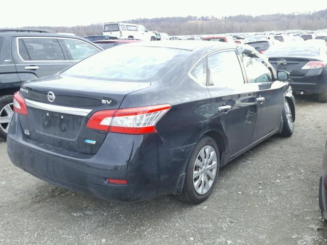 3N1AB7AP9DL683265 - 2013 NISSAN SENTRA S BLACK photo 4