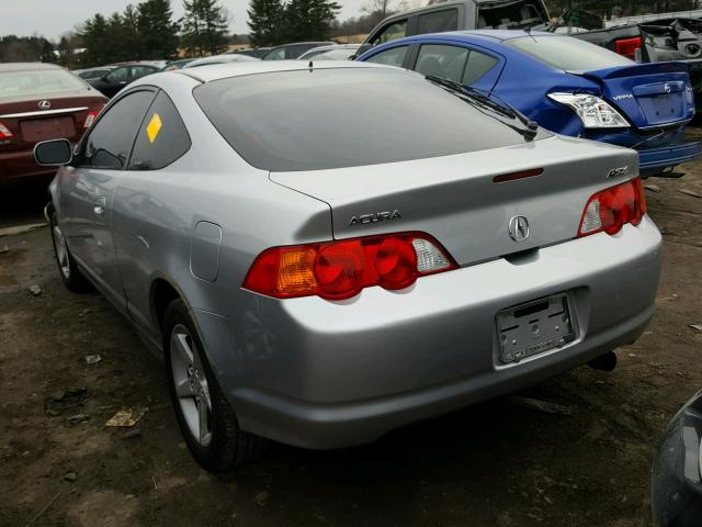 JH4DC54802C029469 - 2002 ACURA RSX SILVER photo 3