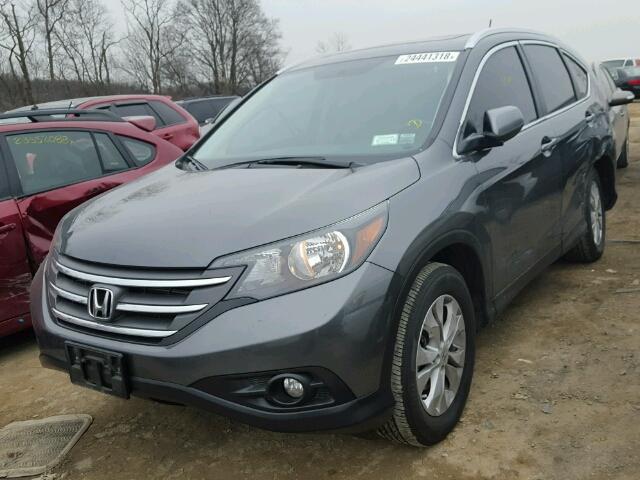 2HKRM4H72CH601356 - 2012 HONDA CR-V EXL GRAY photo 2