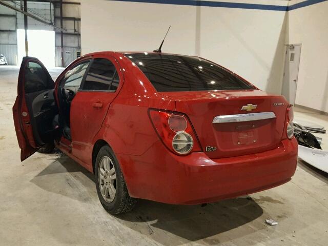 1G1JC5SH0D4166585 - 2013 CHEVROLET SONIC RED photo 3