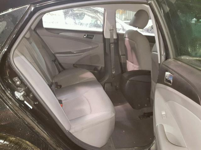 5NPEB4AC8BH059495 - 2011 HYUNDAI SONATA GLS BLACK photo 6