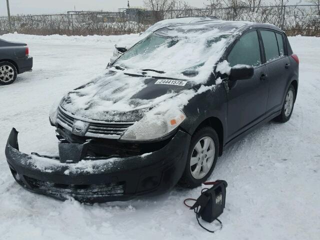 3N1BC13E49L414804 - 2009 NISSAN VERSA S BLACK photo 2