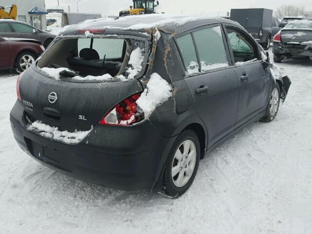 3N1BC13E49L414804 - 2009 NISSAN VERSA S BLACK photo 4