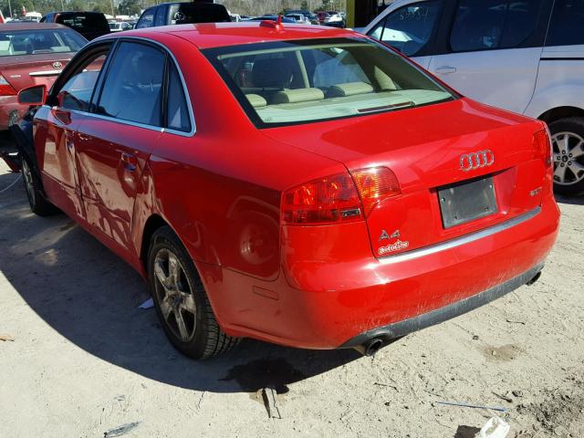 WAUAF78E76A244823 - 2006 AUDI A4 2 RED photo 3