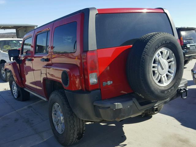 5GTDN136268315202 - 2006 HUMMER H3 RED photo 3