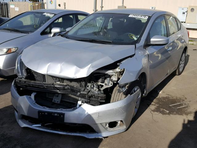 3N1AB7AP4GY293472 - 2016 NISSAN SENTRA S SILVER photo 2