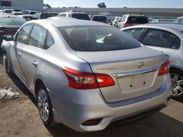 3N1AB7AP4GY293472 - 2016 NISSAN SENTRA S SILVER photo 3