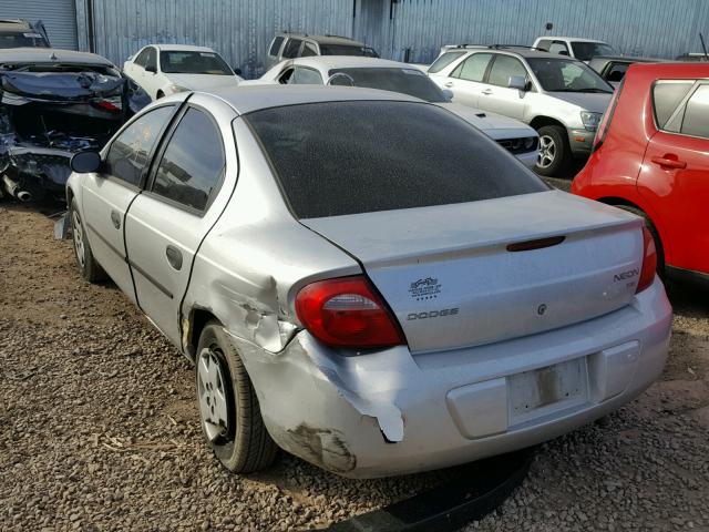 1B3ES26C63D172061 - 2003 DODGE NEON SILVER photo 3