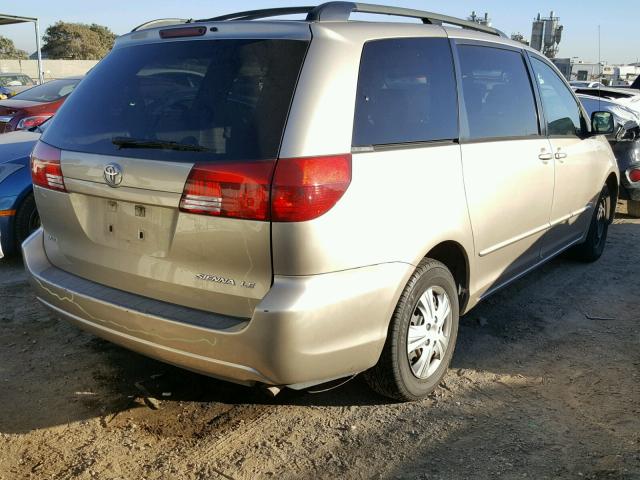 5TDZA23CX5S313308 - 2005 TOYOTA SIENNA CE GOLD photo 4