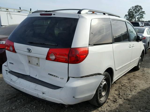 5TDZK23C48S133467 - 2008 TOYOTA SIENNA CE WHITE photo 4