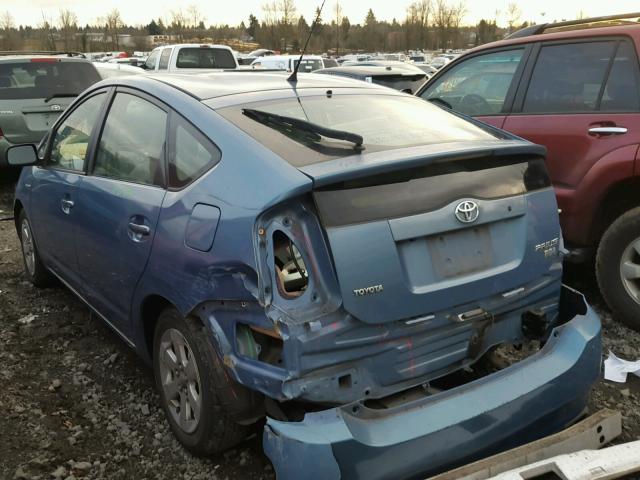 JTDKB20U087709564 - 2008 TOYOTA PRIUS BLUE photo 3