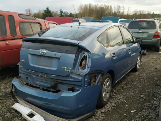 JTDKB20U087709564 - 2008 TOYOTA PRIUS BLUE photo 4