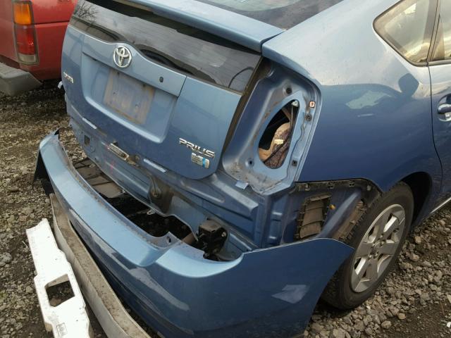 JTDKB20U087709564 - 2008 TOYOTA PRIUS BLUE photo 9