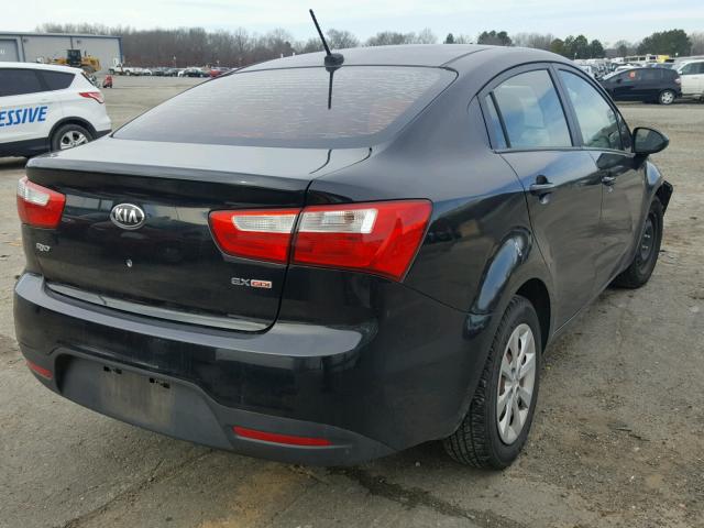 KNADN4A39D6169193 - 2013 KIA RIO EX BLACK photo 4